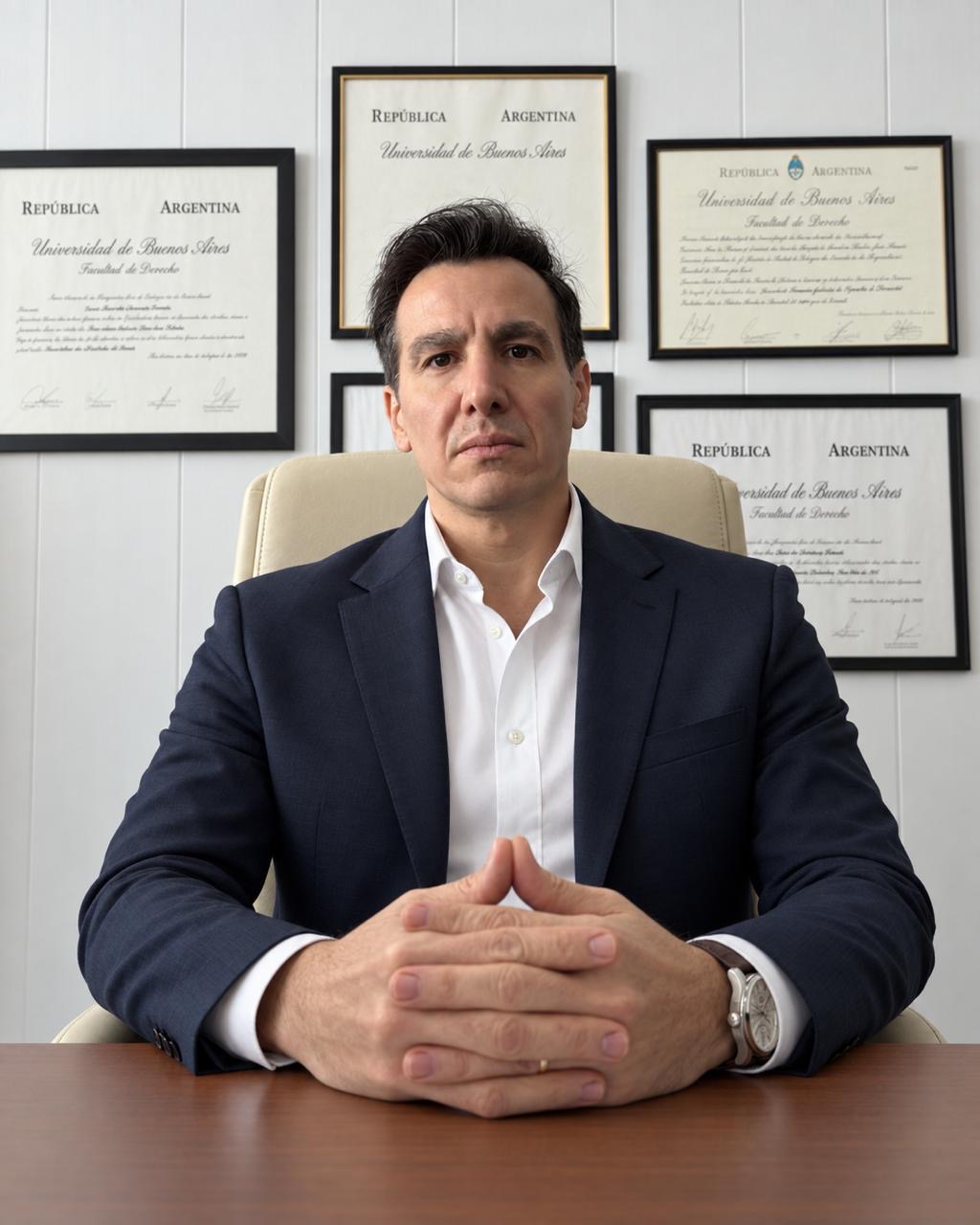 Marcelo Leonardo Erricolo en su estudio jurídico